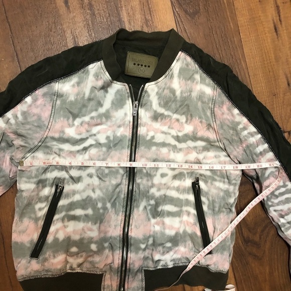 BlankNYC Green Pink Tie Dye Bomber Jacket Medium B - Picture 7 of 7